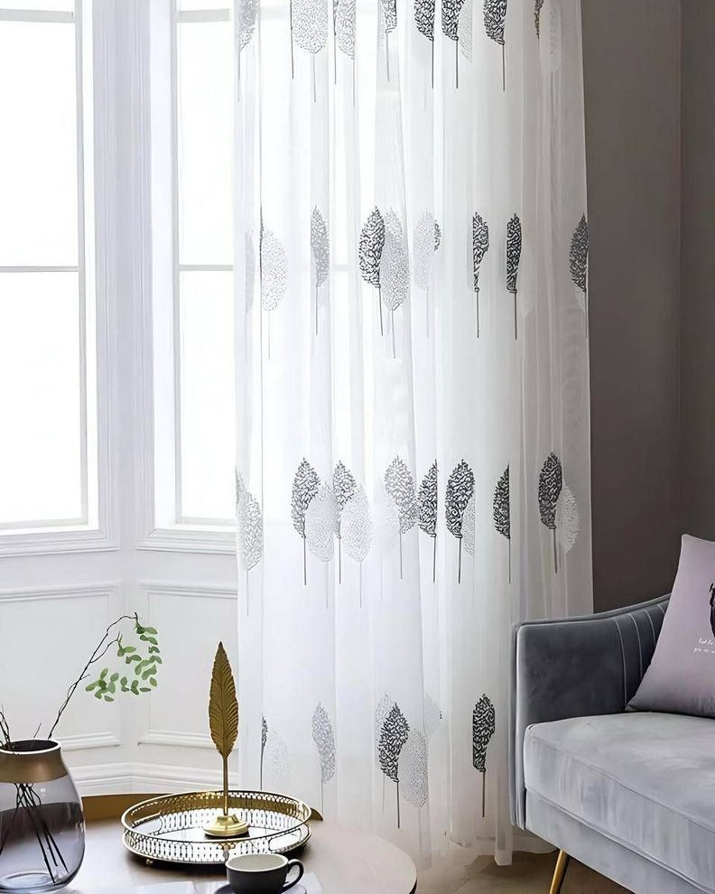 Pack de Visillo transparente con textura 140x230cmv08-1