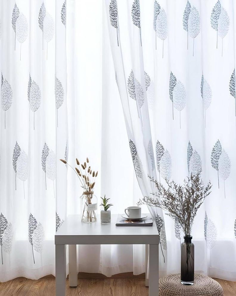 Pack de Visillo transparente con textura 140x230cmv08-2