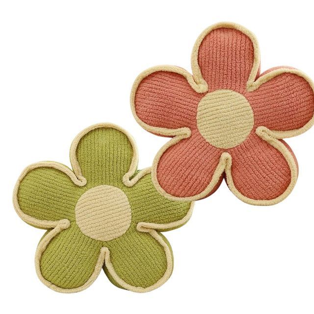 SET DE 2 COJINES DISEÑO FLOR COLOR ROSADO/VERDE-2