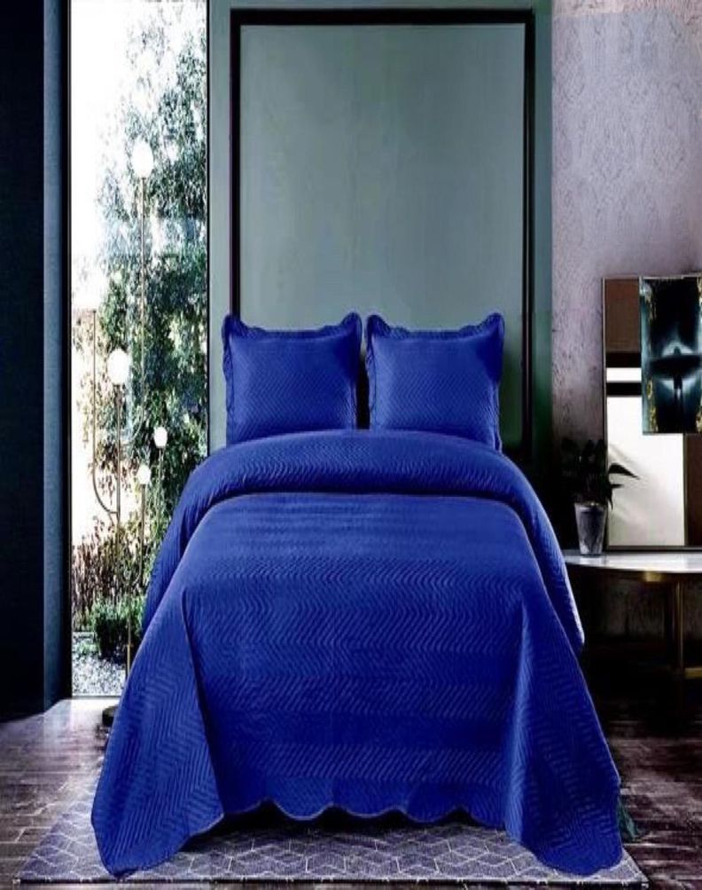 Quilt Verano Unicolor 2 Plazas+2 Fundas Verano Suave 13n01-2