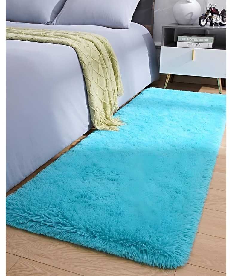 Alfombra peluda pasillera liviana 70x150 ultra suave CELESTE-2