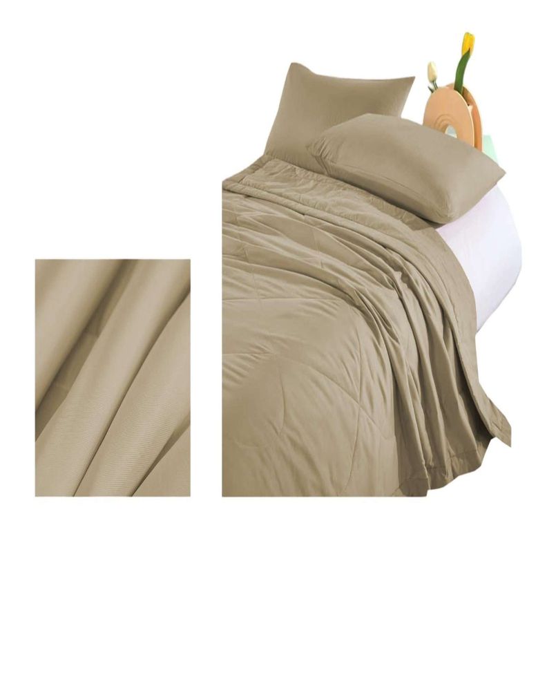 PLUMON NORDICO EXTRA DELGADO BEIGE 2 PLAZA-1