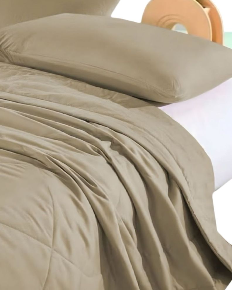 PLUMON NORDICO EXTRA DELGADO BEIGE 2 PLAZA-2