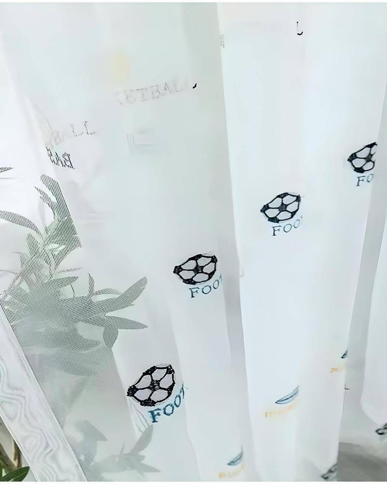 Pack de Visillo transparente con textura infantil 140x230cm v05-1