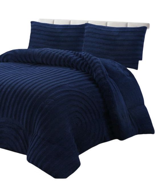 COBERTOR GRUESO PARA INVIERNO KING - SUPER KING AZUL-0