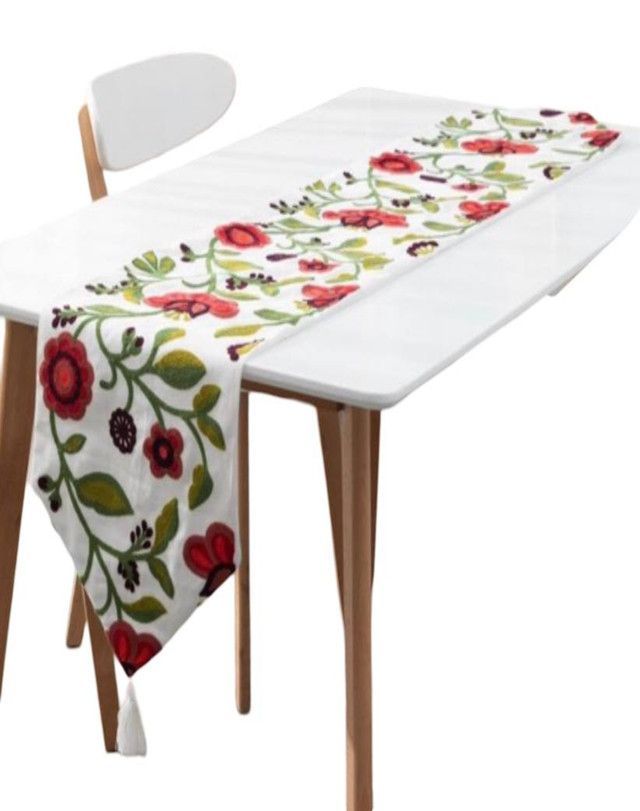 CAMINO DE MESA BORDADO ELEGANTE 33 X 180cm DC6-0