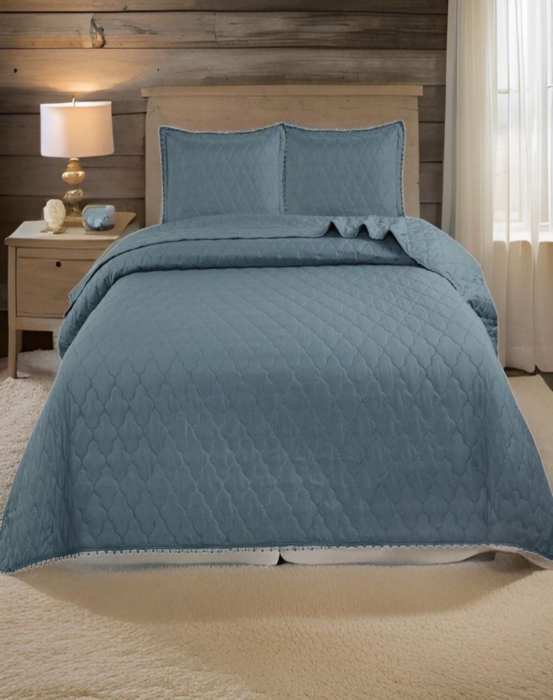 Quilt - Cubrecama Plaza y Media con Pompones B1-2