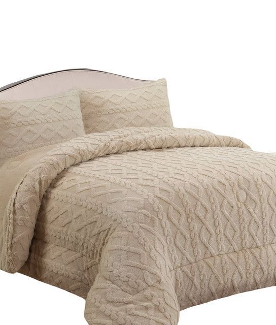COBERTOR GRUESO PARA INVIERNO KING - SUPER KING BEIGE -01-1