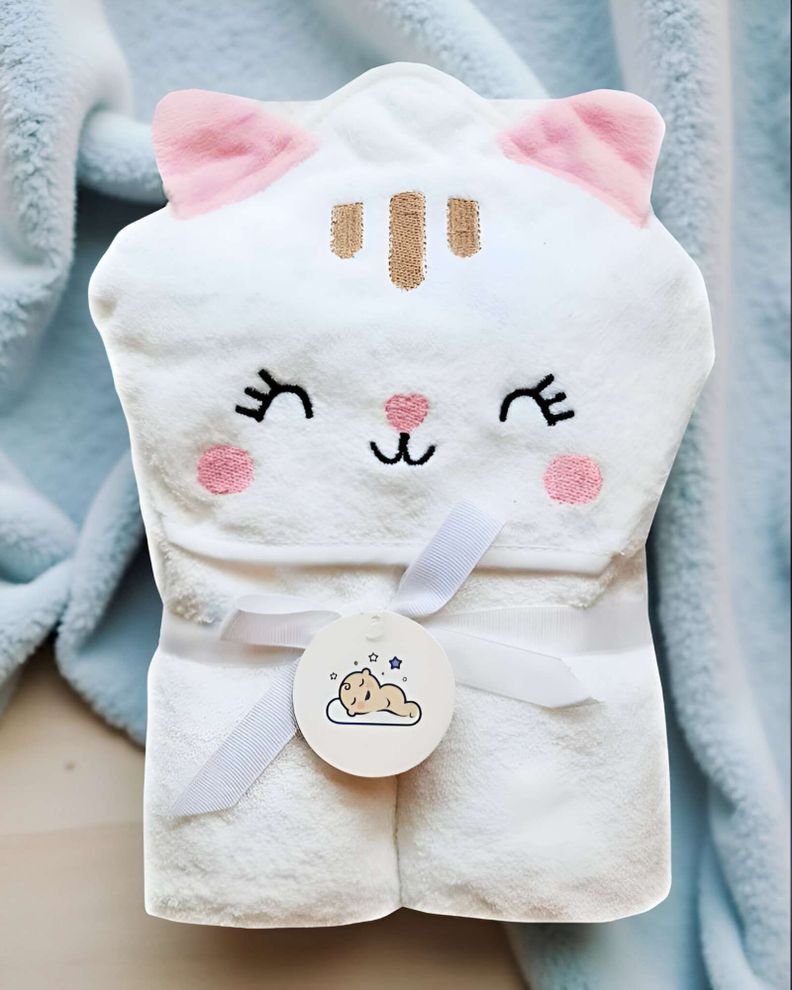 Toallas con capucha de baño para bebé niña-1