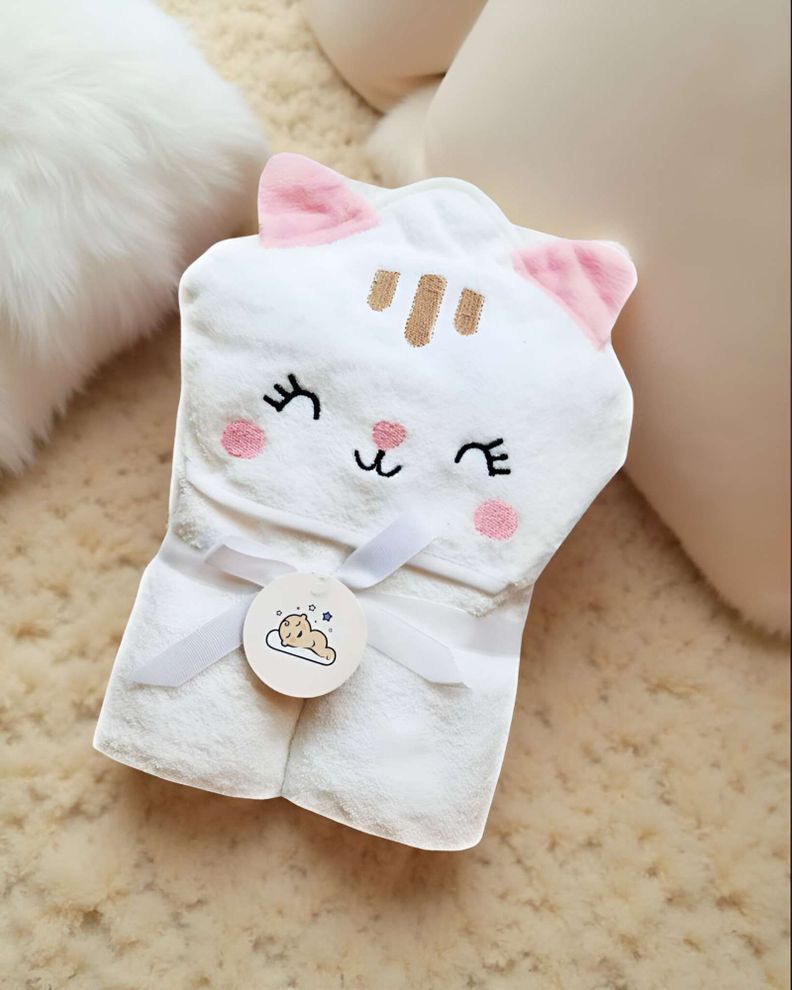 Toallas con capucha de baño para bebé niña-2