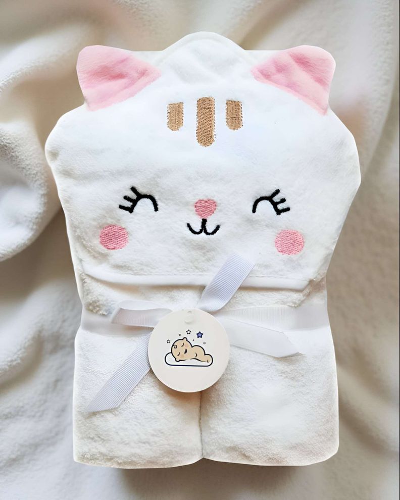 Toallas con capucha de baño para bebé niña-3