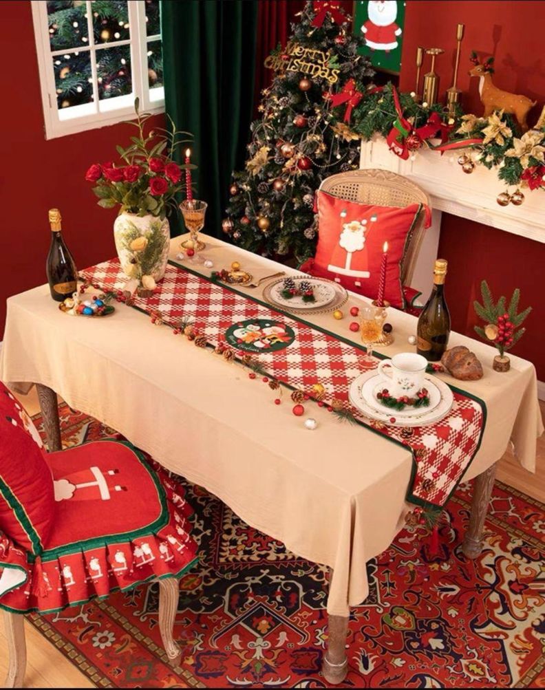 Camino Mesa Navidad 29x180 cm Decoración Festiva 12O1-1