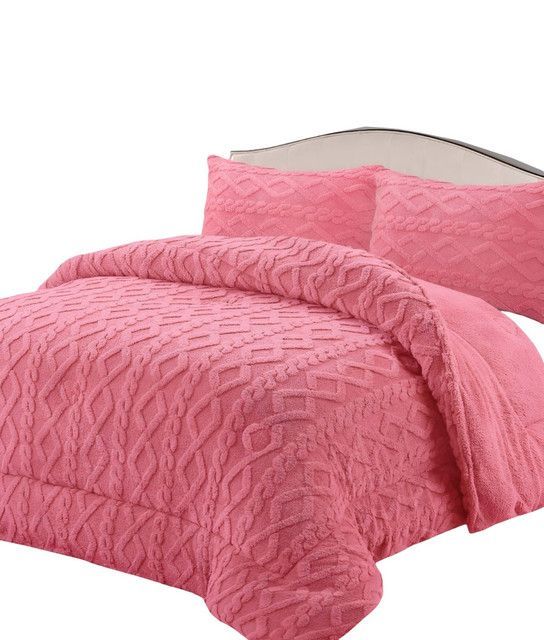 COBERTOR GRUESO PARA INVIERNO KING - SUPER ROSA -02-0