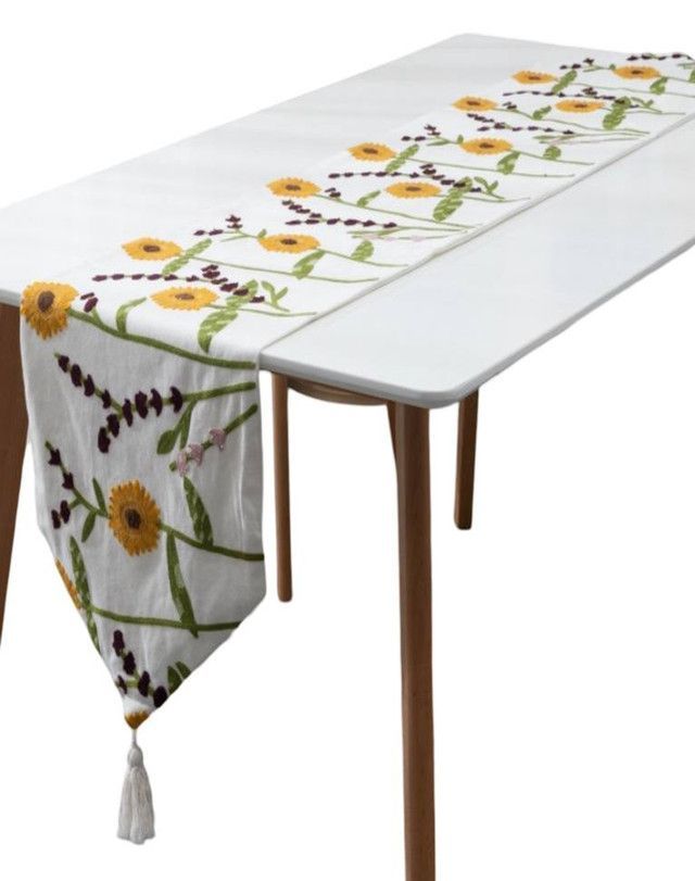 CAMINO DE MESA BORDADO ELEGANTE 33 X 180cm DC1-0