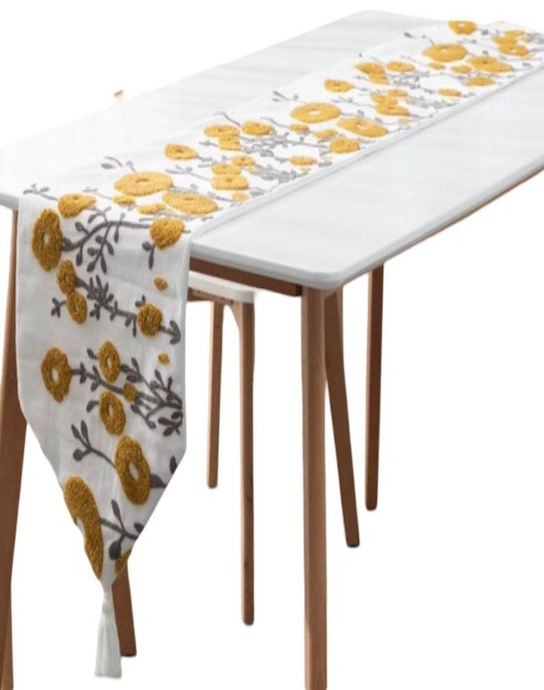 CAMINO DE MESA BORDADO ELEGANTE 33 X 180cm DC4-0