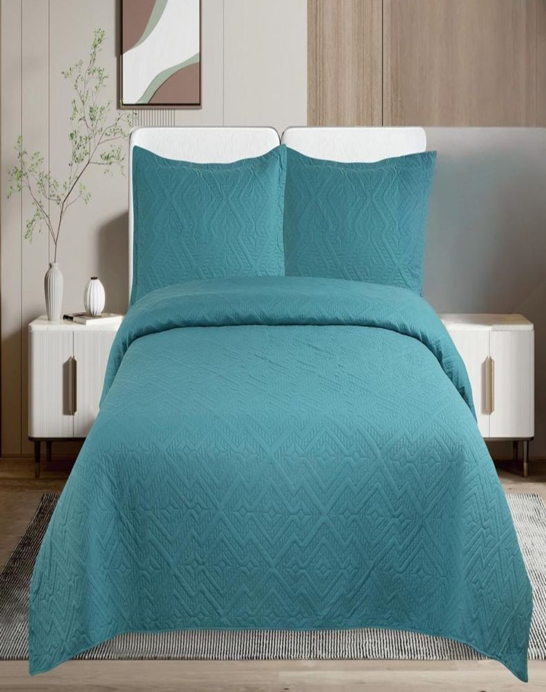 Quilt de Verano King Unicolor Fresco y Suave E1-2