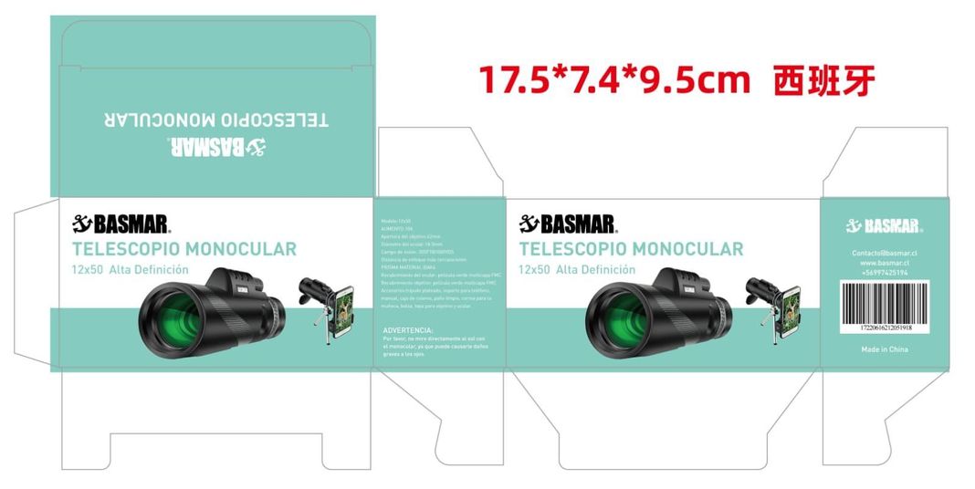 TELESCOPIO MONOCULAR 12X50-6