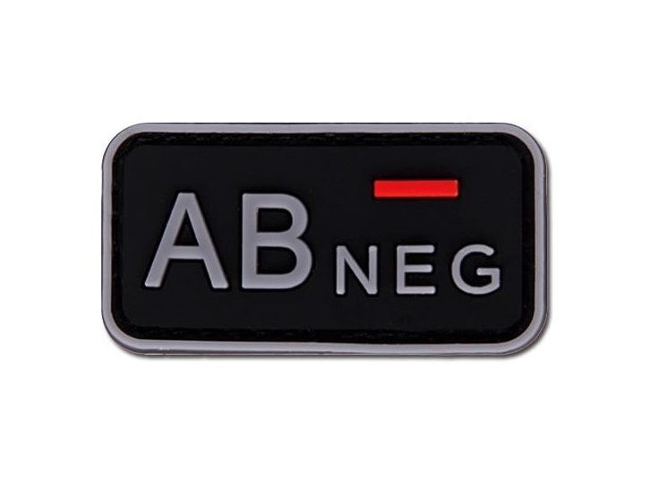 PARCHE MINI AB- NEGRO C/ROJO (PVC)