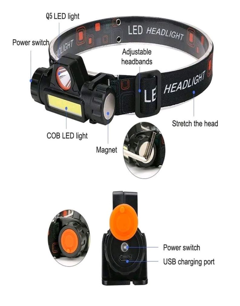 LINTERNA FRONTAL Y-140-1