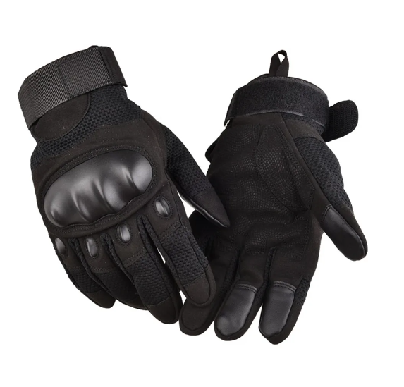 GUANTES TÁCTICOS NEGRO - LISO-0