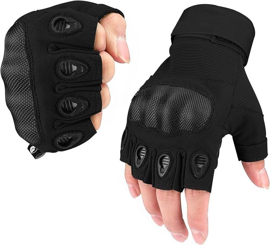 GUANTES TÁCTICOS MEDIOS DEDOS - MODELO RUGOSO-3