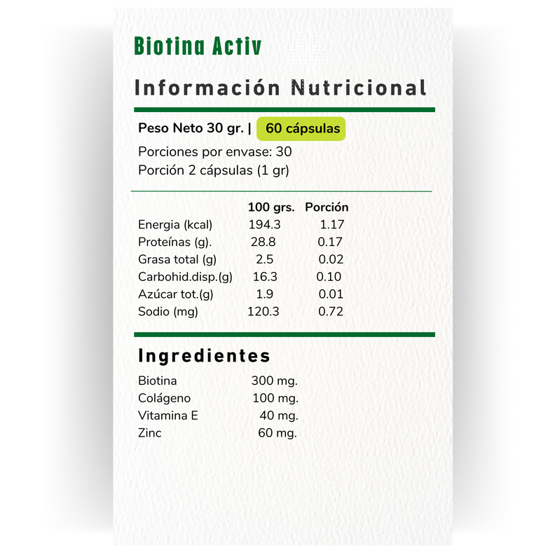 2 X BIOTINA 500MG 60 CAPSULAS VITAMINA GREEN-1