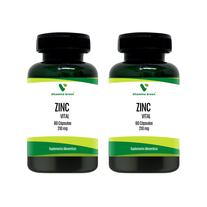 ZINC 210MG 2x60 CAPSULAS VITAMINA GREEN-0