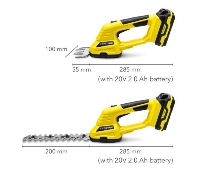 Tijeras cortacésped y arbustos TROTEC PGSS 10-20V / sin batería-1