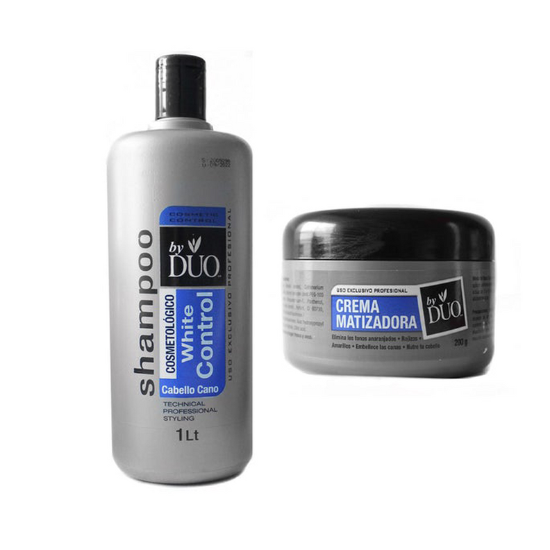 MATIZADOR CAPILAR VIOLETA AZUL DÚO SHAMPOO 1L + CREMA CVL-0
