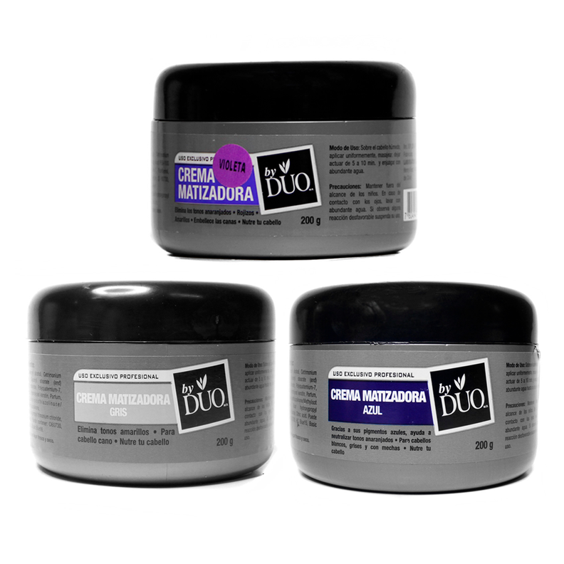 Kit Matizador Violeta Azul Y Gris Pelo Amarillos O Canas Dúo-0
