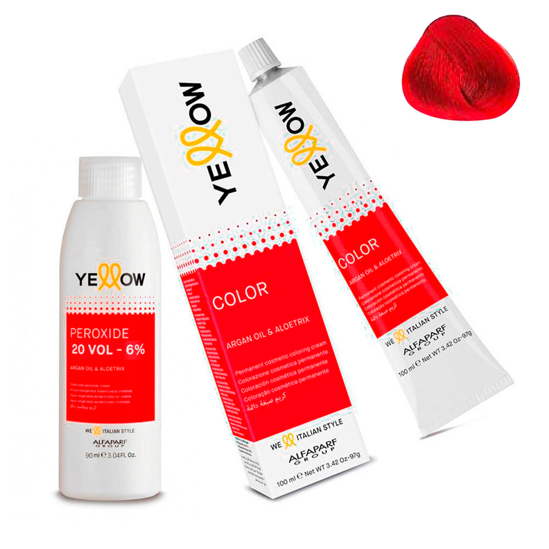 Alfaparf Yellow tintura 6000 Rojo vivo-0