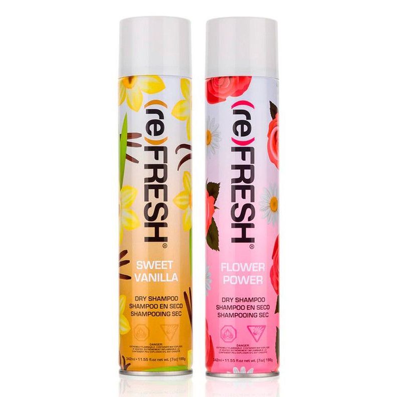 Kit 2 aromas Shampoo seco sin enjuague Refresh CVL Flores y vainilla-0