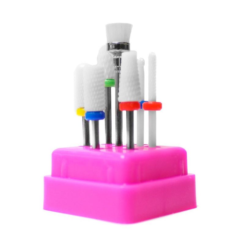 Kit 7 fresas cerámica torno uñas manicure CVL-0
