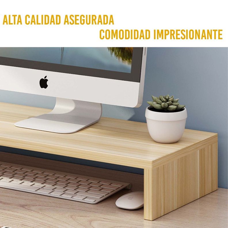 Soporte De Computadora De Madera Doble Capa-4