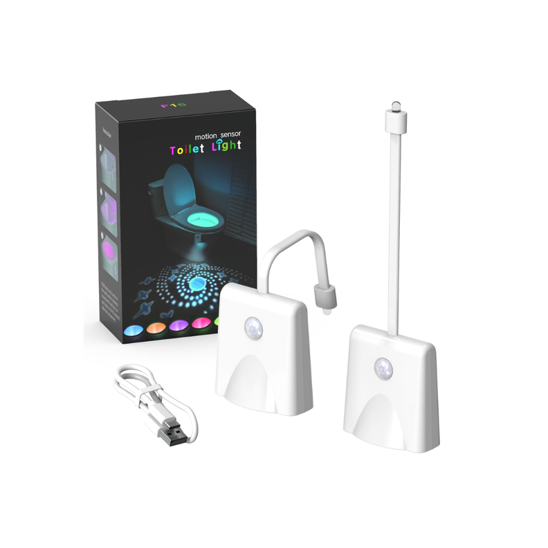 Luz Led Nocturna Para Baño Inodoro Sensor Color Ajustable-0