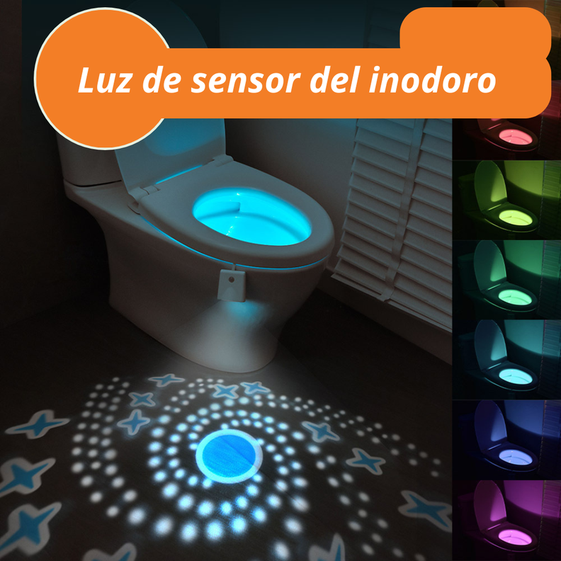 Luz Led Nocturna Para Baño Inodoro Sensor Color Ajustable-1