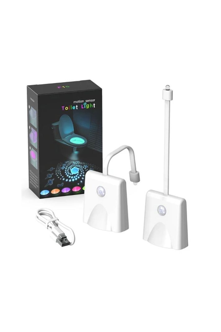 Luz Led Nocturna Para Baño Inodoro Sensor Color Ajustable-4