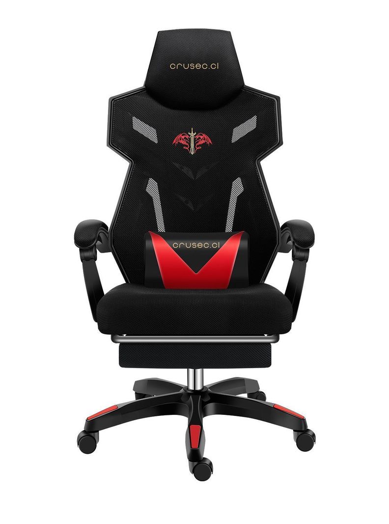 Silla Gamer Reclinable Con Reposapies Moderna Ergo Negro