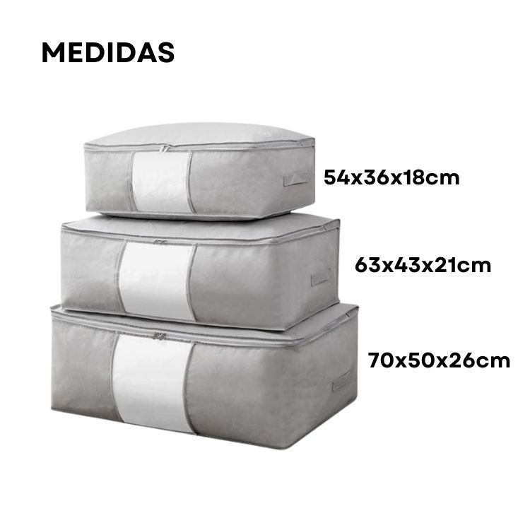 Set 3 Bolsas De Mano Equipaje Ropa Resistente-1