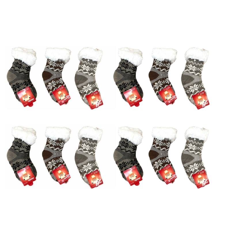 Pack 6 Pares Calcetines Antideslizante Interior Con Chiporro Niños Unisex-0