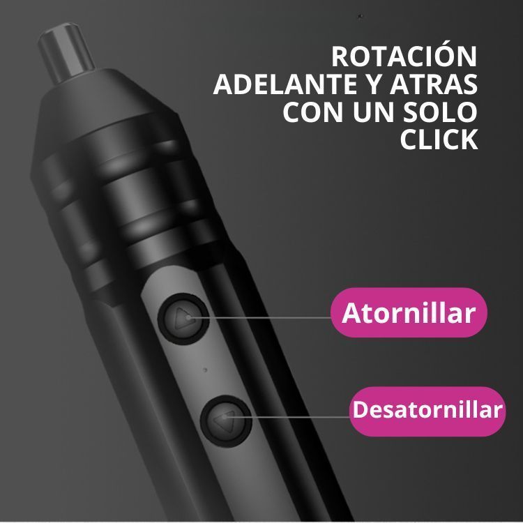 Destornillador Recargable Portátil con Accesorios-4