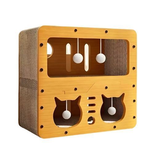 Estación de Juegos Para Gatos Cama Escondite-1