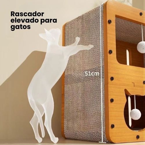 Estación de Juegos Para Gatos Cama Escondite-3
