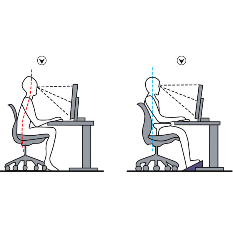 Reposapiés Rodillos De Masaje Pedal Ajustable Ergonomico-3