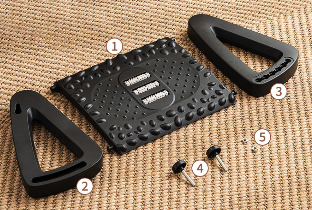 Reposapiés Rodillos De Masaje Pedal Ajustable Ergonomico-5
