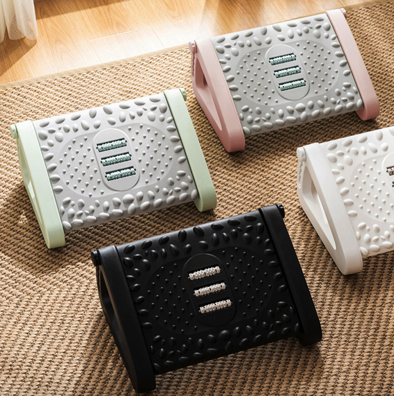 Reposapiés Rodillos De Masaje Pedal Ajustable Ergonomico-6