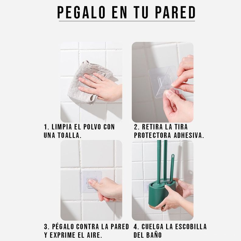 Juego de 3 Cepillos Escobillas Moderno para Inodoro De Baño-2