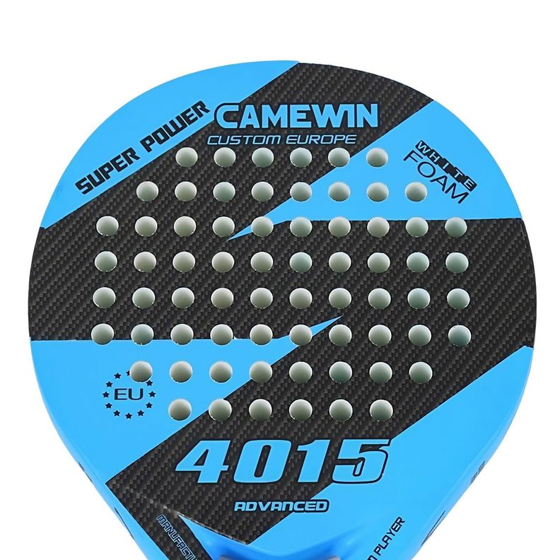 Pala Padel Carbono Híbrido 38mm Con Bolso Deporte Playa - Blanco-3