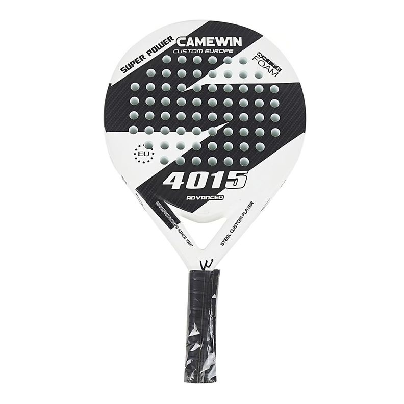 Pala Padel Carbono Híbrido 38mm Con Bolso Deporte Playa - Blanco-1