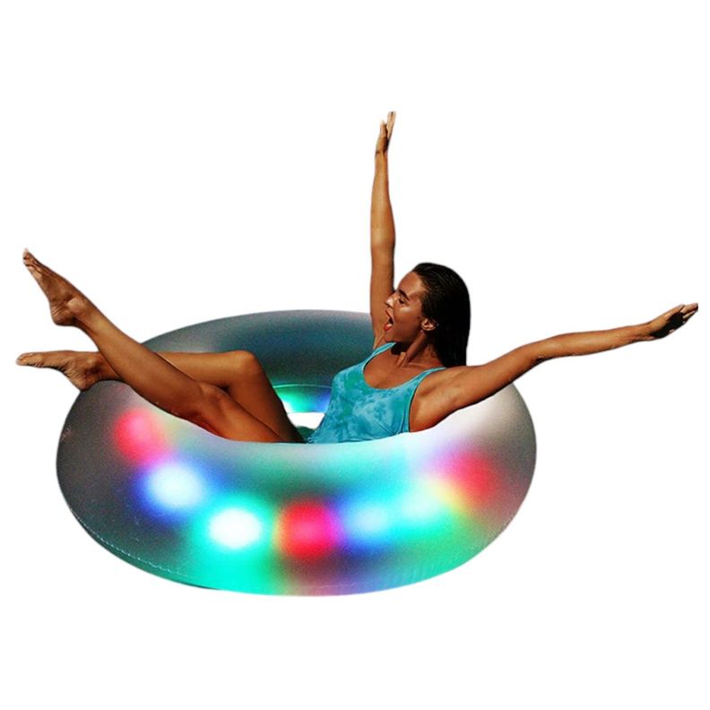 Flotador LED Multicolor Anillo con Asas De Natación 26*56-0